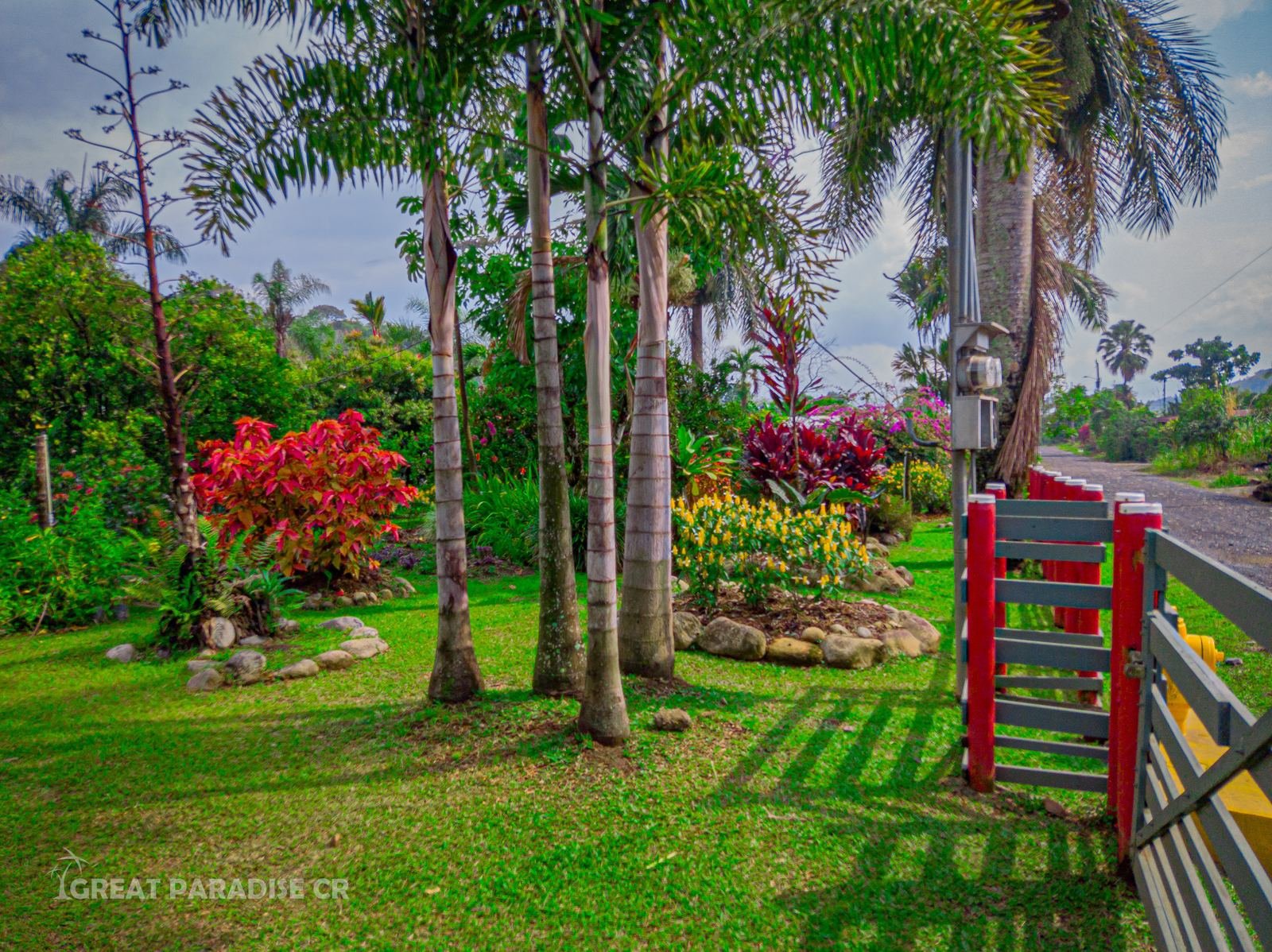 Sendero y plantas del jardín de Casa Rivas